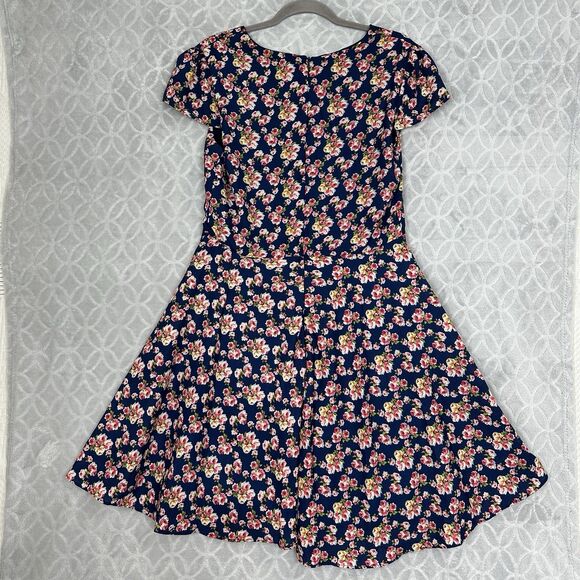 Betsey Johnson Ditsy Floral Dress 12 Blue Garden Party Bloomcore Twee Feminine - Picture 7 of 12